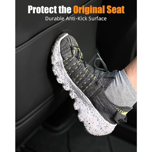 Crofy Leather Seat Back Protector for Tesla Model Y, 3, S/X